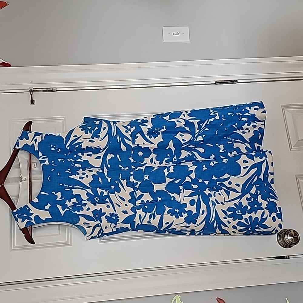 J. Crew size 14 floral sleeveless dress. Excellent condition, lined